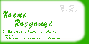 noemi rozgonyi business card